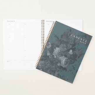 Agenda 2026 New Year Green Minimal Floral Abstract Chic
