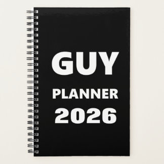 Agenda 2026 Planner For Men Guy Planner White Font Black