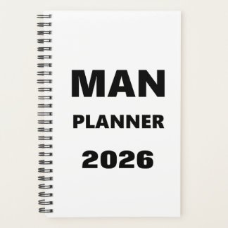 Agenda 2026 Planner For Men Man Planner Black Font White