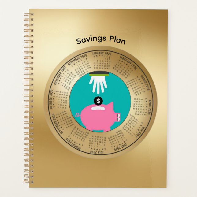 Agenda 2026 Savings Plan Calendar (Anverso)