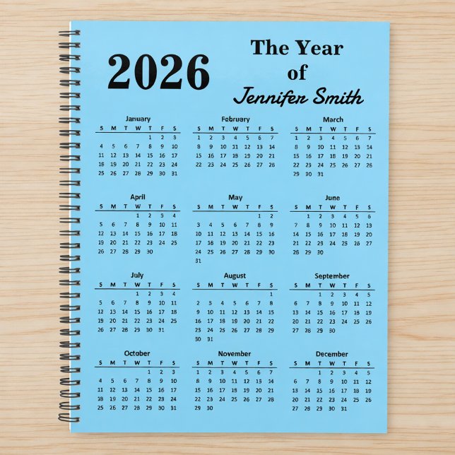 Agenda 2026 The Year of Custom Name Personalized Planner (Subido por el creador)