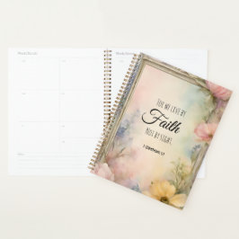 Agenda 2 Corintios 5:7 Biblia cristiana Verse arte