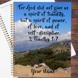 Agenda 2 Timothy 1:7 Biblia Personalizado Verse