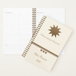 Agenda 3 Esfera Cepillada Gold & Cream Profesional Planne