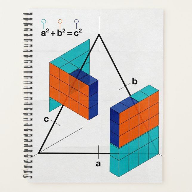 Agenda 3D Pythagorean Theorem Math Planner (Anverso)