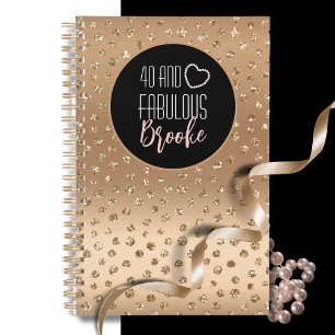 Agenda 40 y la fabulosa Moda Glam Girly Gold Black Rubor