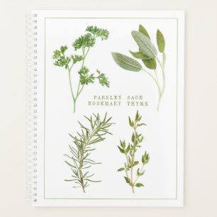 Agenda 4 HERBS FRESCOS 8.5x11 Planner / Calendario