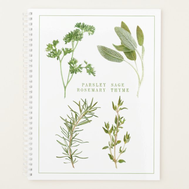 Agenda 4 HERBS FRESCOS 8.5x11 Planner / Calendario (Anverso)