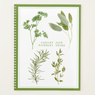 Agenda 4 HERBS FRESCOS 8.5x11 Planner / Verde