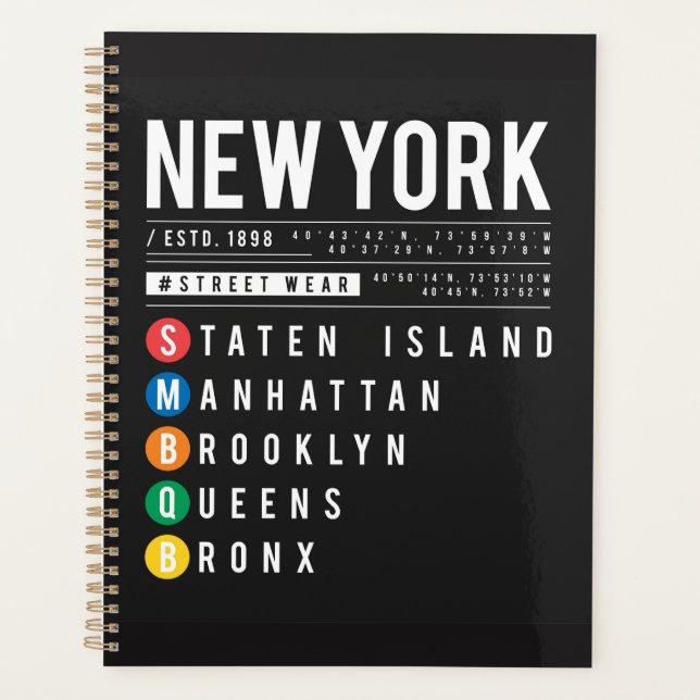 Agenda 5 distritos de Nueva York (Anverso)