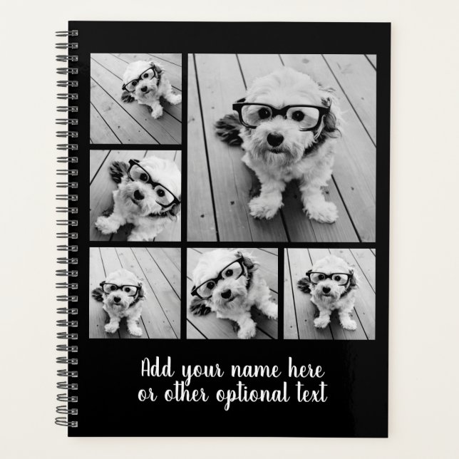 Agenda 6 Collage de fotos Texto opcional: puede editar ne (Anverso)