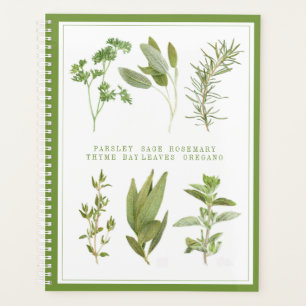 Agenda 6 HERBS FRESCOS 8.5x11 Planner / Verde