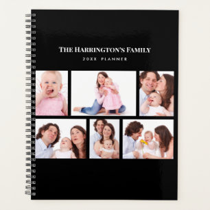 Agenda 6 Secciones Personalizado Foto Sencillo Marco negr
