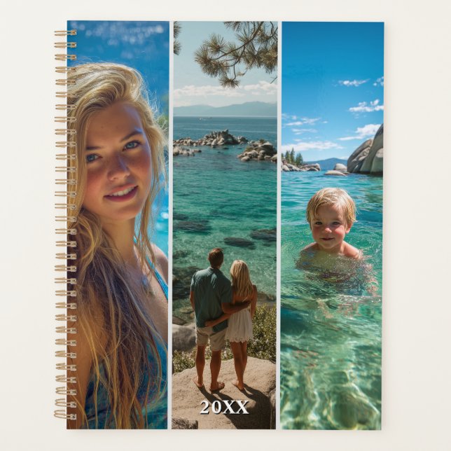 Agenda 6 Tiras Verticales Largas Foto Boho (Anverso)