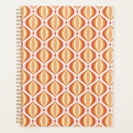 Agenda 70s nostalgia planner groovy optical pattern