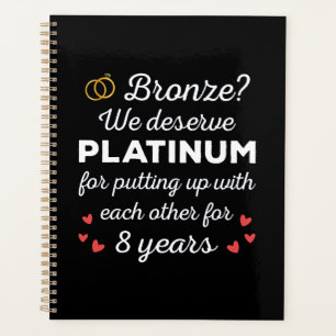 Agenda 8.º Aniversario Boda I - Pareja Graciosa de Bronce
