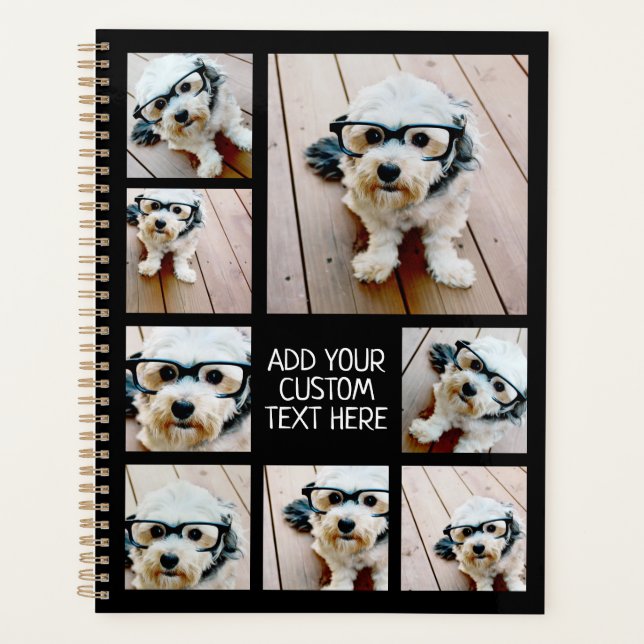 Agenda 8 Collage de fotos Texto opcional: puede editar ne (Anverso)