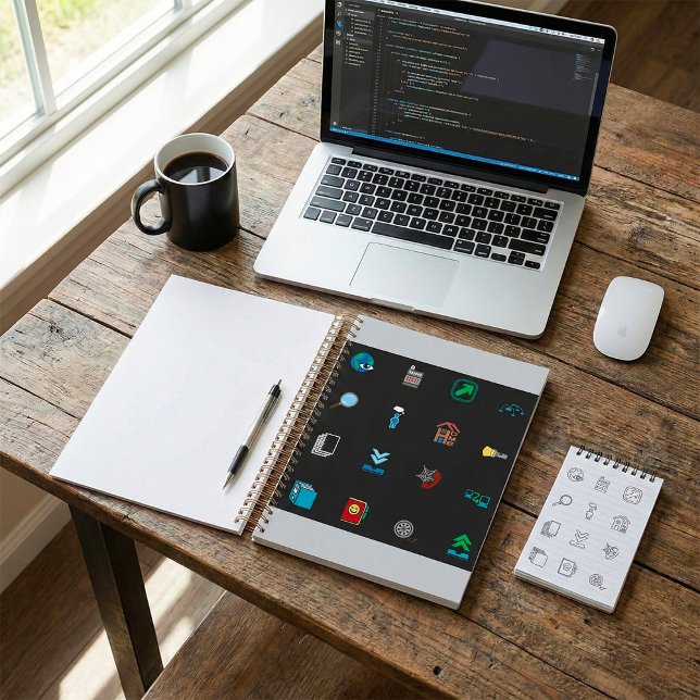 Agenda 90s Retro Tech and Web Icon Pattern (Subido por el creador)