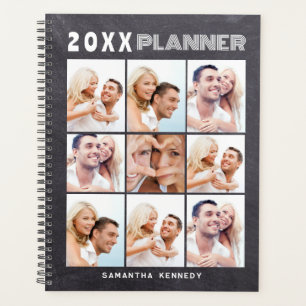 Agenda 9 Panel de nombres personalizados de Collage de fo