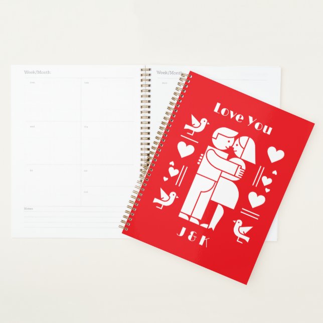 Agenda A modern Bauhaus personalized Valentine’s Day (Demostración)
