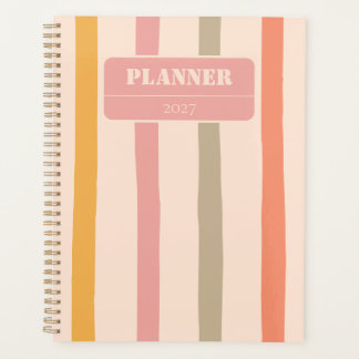 Agenda A rayas personalizadas vintage 