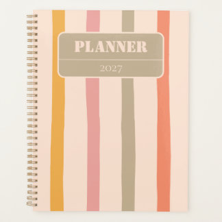 Agenda A rayas personalizadas vintage 