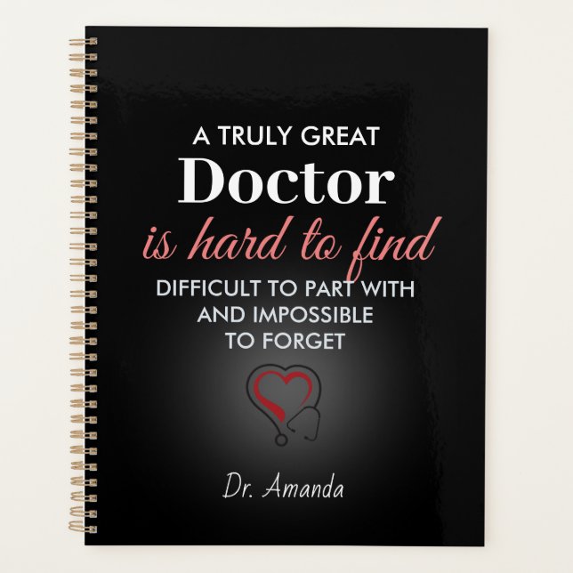 Agenda A Truly Great Doctor – Personalized Name (Anverso)