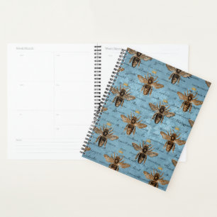 Agenda Abeja azul vintage