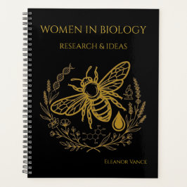 Agenda Abeja de Biología ADN Espiral Dorada | Planificado