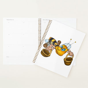 Agenda Abeja de miel con cestas Ilustracion de abejas div