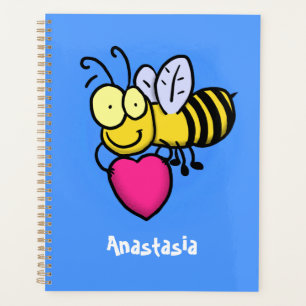 Agenda Abeja graciosa y linda con ilustracion personaliza