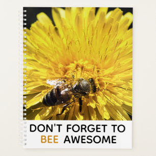 Agenda Abeja inspiradora impresionante sobre el diente de