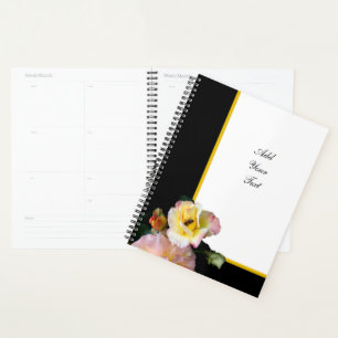 Agenda Abejas con flores de rosas amarillas rosas