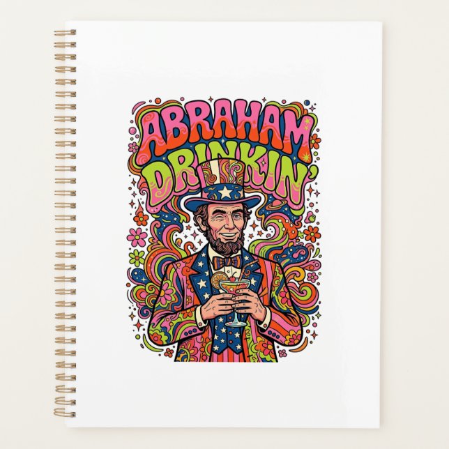 Agenda Abraham Patriótico Bebiendo Retro (Anverso)