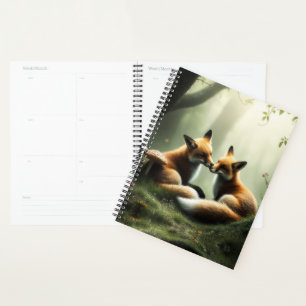 Agenda Abrazo de zorro en bosque brumoso 