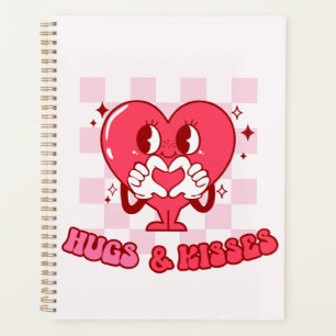 Agenda Abrazos y besos de corazón rosado