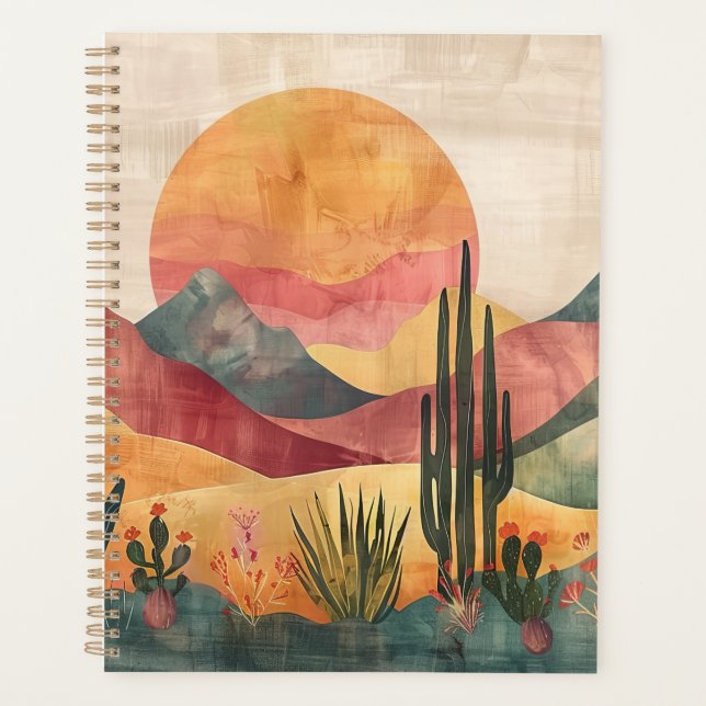 Agenda Abstracción de la Montaña Boho (Anverso)