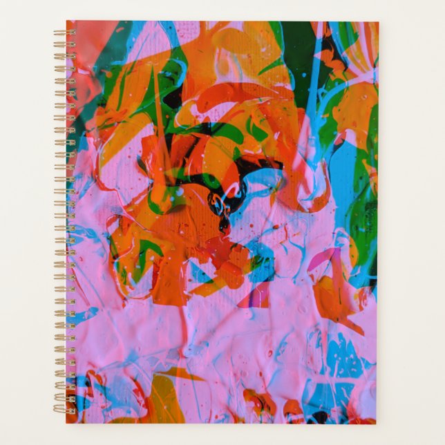 Agenda Abstract art mixed media acrilyc painting (Anverso)