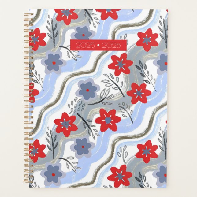 Agenda Abstract Floral Retro Swirls (Anverso)