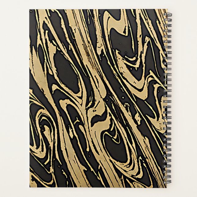 Agenda Abstract Fluid Art - Black Marble Effect (Reverso)