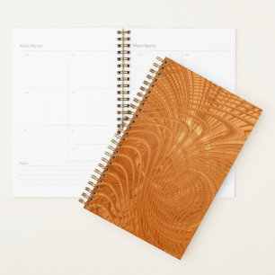 Agenda Abstract Golden Waves Planner