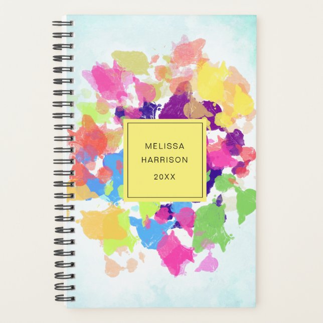 Agenda Abstracto colorido de las salpicaduras de agua mod (Anverso)