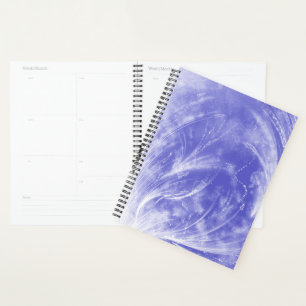 Agenda Abstracto de Dandelis blancos azules y luciérnagas
