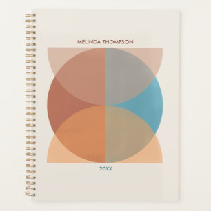 Agenda Abstracto moderno Tones de tierra acuarela geométr