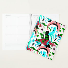 Agenda Abstracto rosa y aqua