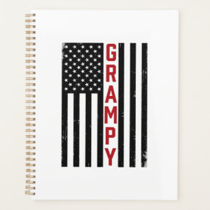 Agenda Abuelo Bandera Americana Patriótico Vintage Vector