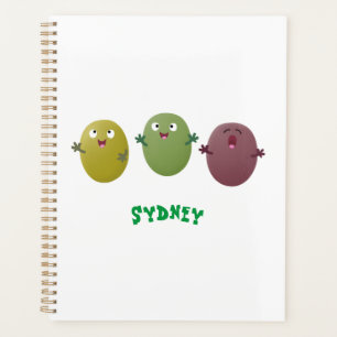 Agenda Aceitunas alegres y lindas cantando personalizado