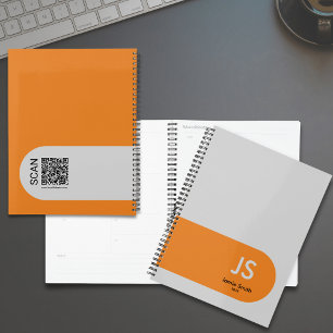 Agenda Acentos mínimos de Naranja Iniciales Nombramiento