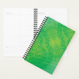 Agenda Aceptación   Medallones de Boho azul verde amarill