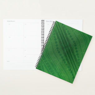 Agenda Aceptación Patrón de boho ecléctico verde